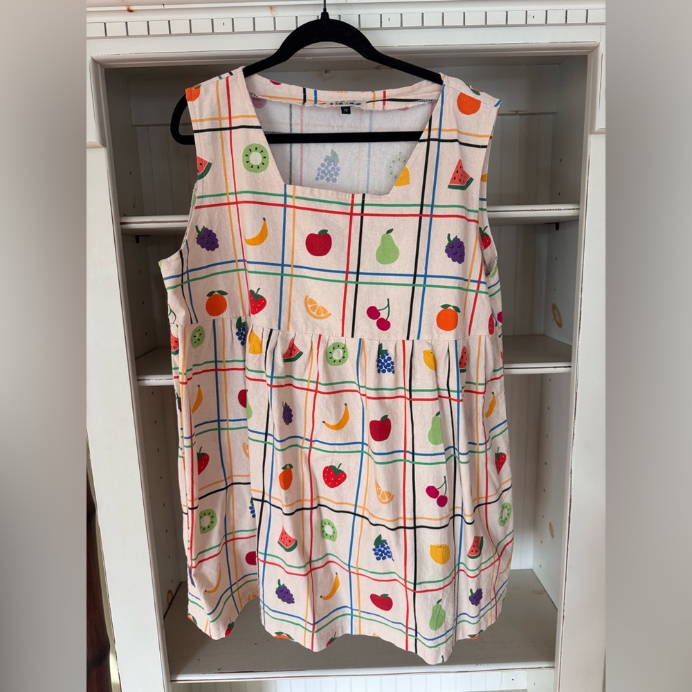 Ersa Fibers Fruit Mini Sleeveless Babydoll Dress